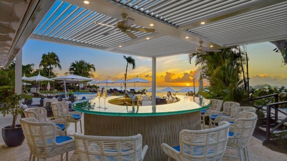 the house barbados bar sunset