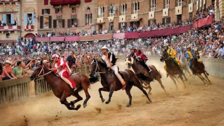 Palio horserace in Siena, Tuscany