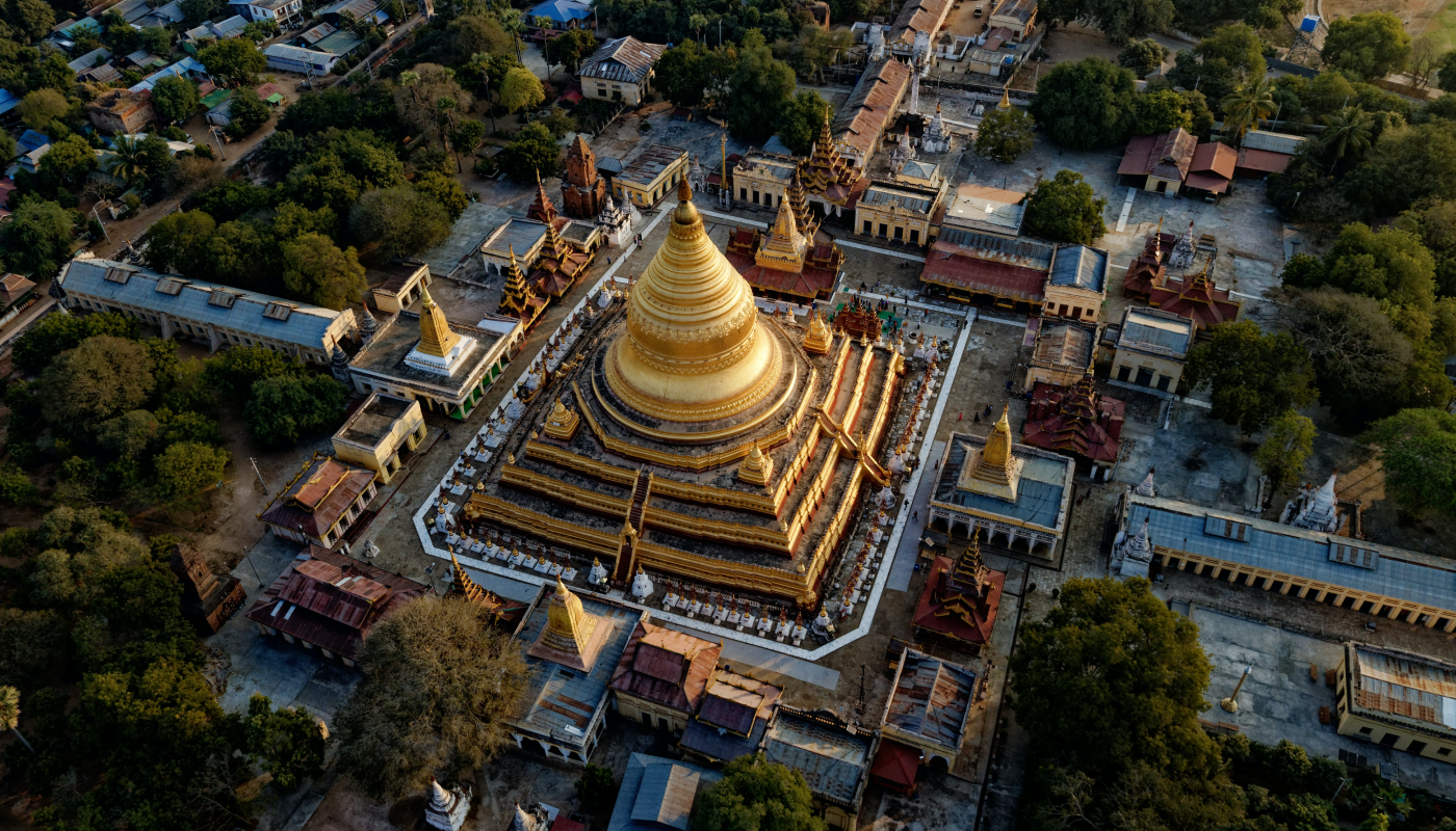 Marvel at the Shwedagon Pagoda in Myanmar