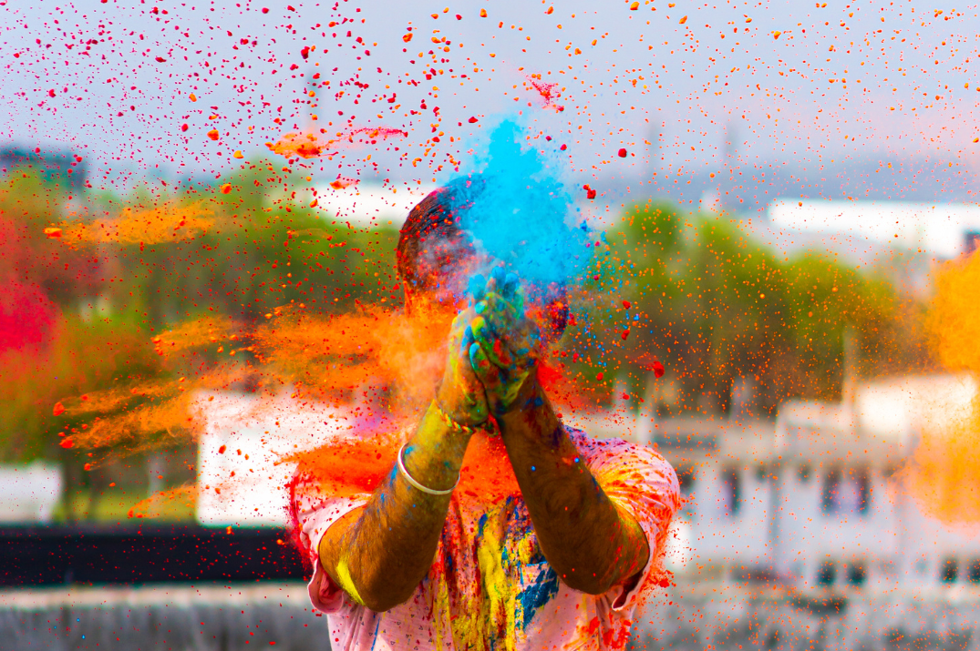 Celebrate Holi, the Festival of Colours, in India